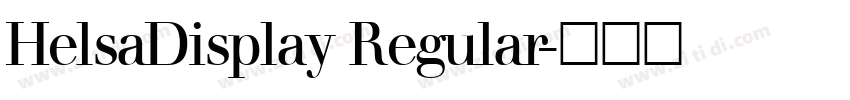 HelsaDisplay Regular字体转换